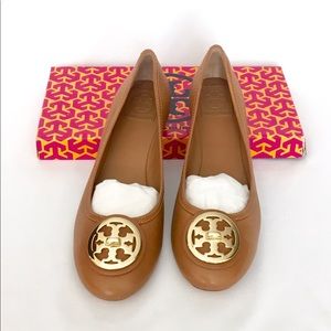New Tory Burch Selma ballet flats 9.5 Tumble Tan
